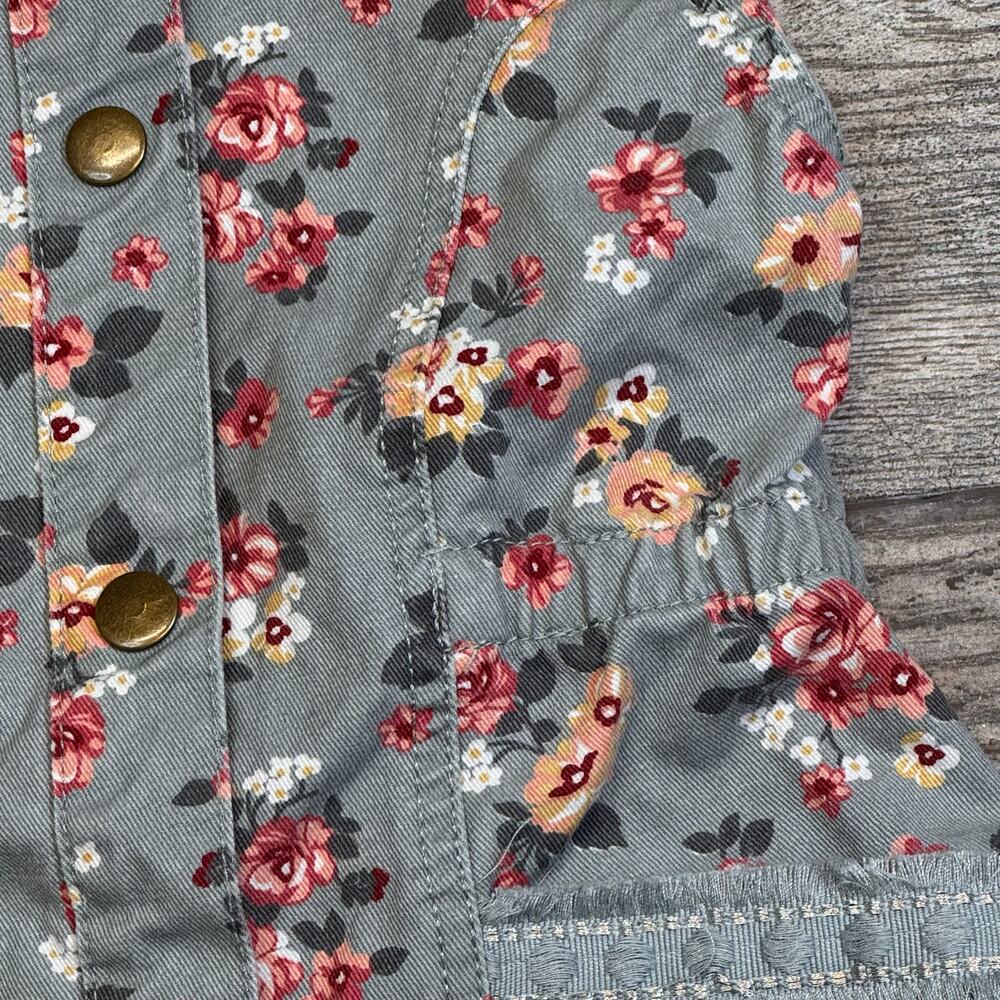 Little Lass Floral Hooded Sleeveless Dress Girls 4t - Picture 4 of 7